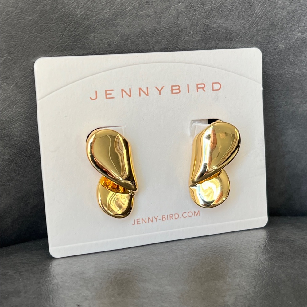 Jenny Bird Cora Drop Gold Earrings NWT 118$ - Picture 4 of 4